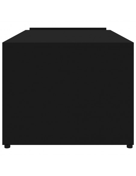 Tavolino da Salotto Nero 90x45x35 cm in Legno Multistrato