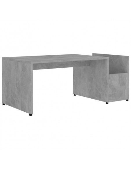 Tavolino da Salotto Grigio Cemento 90x45x35cm Legno Multistrato