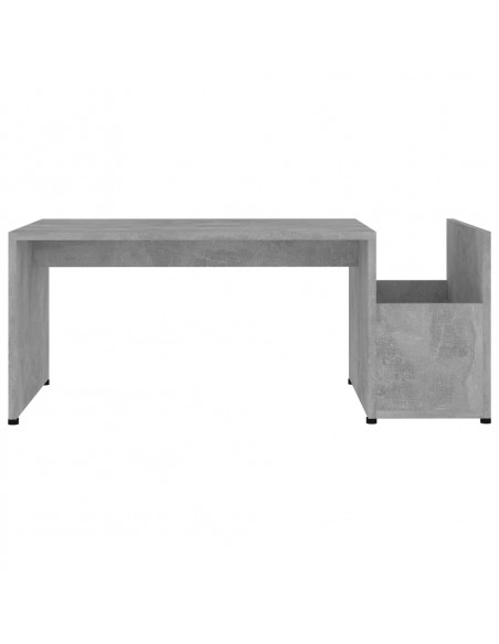 Tavolino da Salotto Grigio Cemento 90x45x35cm Legno Multistrato
