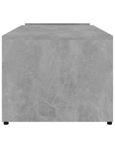 Tavolino da Salotto Grigio Cemento 90x45x35cm Legno Multistrato