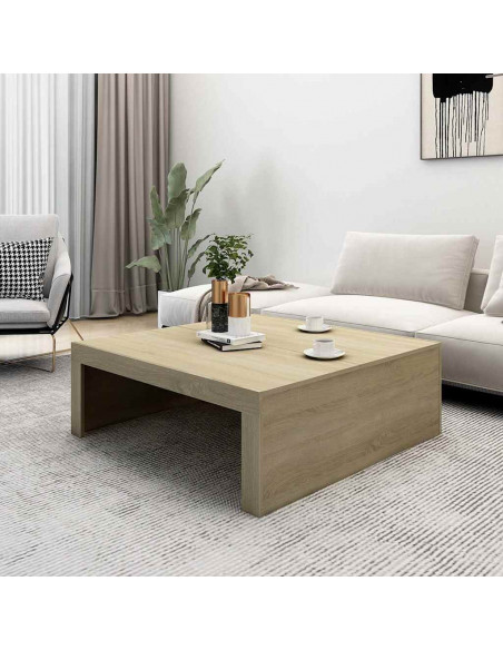 Tavolino da Salotto Rovere Sonoma 100x100x35 cm in Truciolato