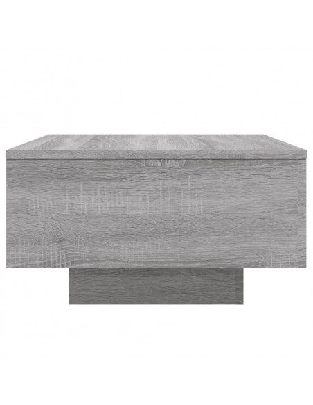Tavolino da Soggiorno con Luci LED Grigio Sonoma 55x55x31 cm