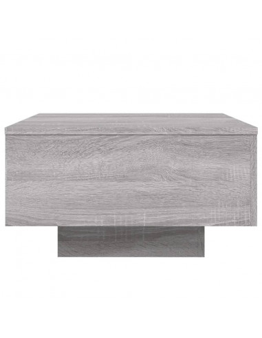 Tavolino da Soggiorno con Luci LED Grigio Sonoma 55x55x31 cm