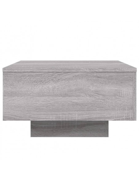 Tavolino da Soggiorno con Luci LED Grigio Sonoma 55x55x31 cm