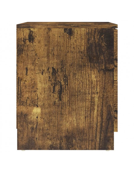 Comodini 2 pz Rovere Fumo 40x40x50 cm in Legno Multistrato