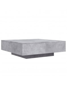 Tavolino Salotto Grigio Cemento 100x100x31 cm Legno Multistrato 2