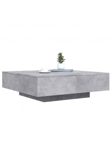 Tavolino Salotto Grigio Cemento 100x100x31 cm Legno Multistrato