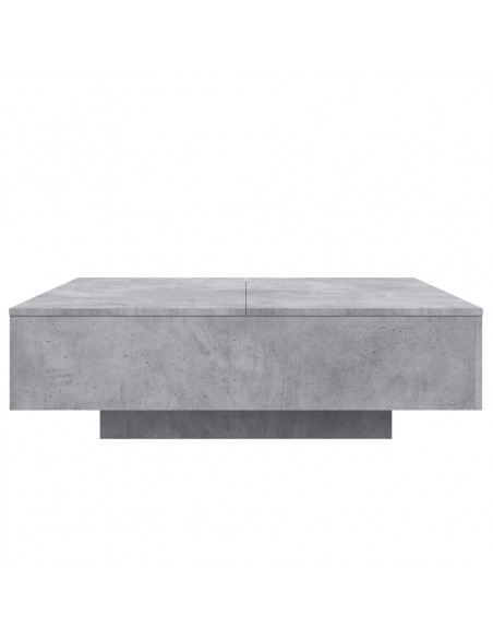 Tavolino Salotto Grigio Cemento 100x100x31 cm Legno Multistrato