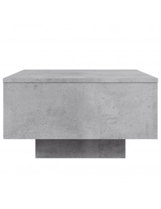 Tavolino da Soggiorno con Luci LED Grigio Cemento 55x55x31 cm 2