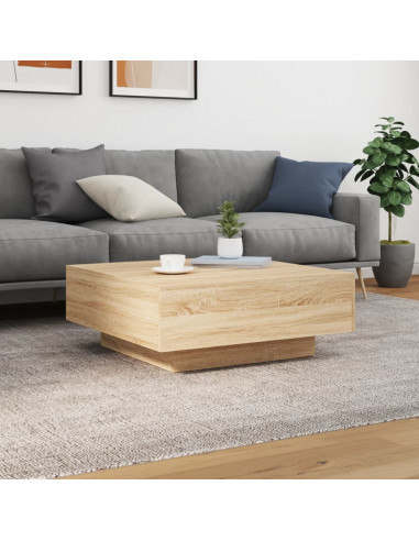 Tavolino da Salotto Rovere Sonoma 80x80x31 cm Legno Multistrato