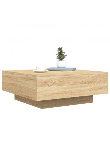 Tavolino da Salotto Rovere Sonoma 80x80x31 cm Legno Multistrato