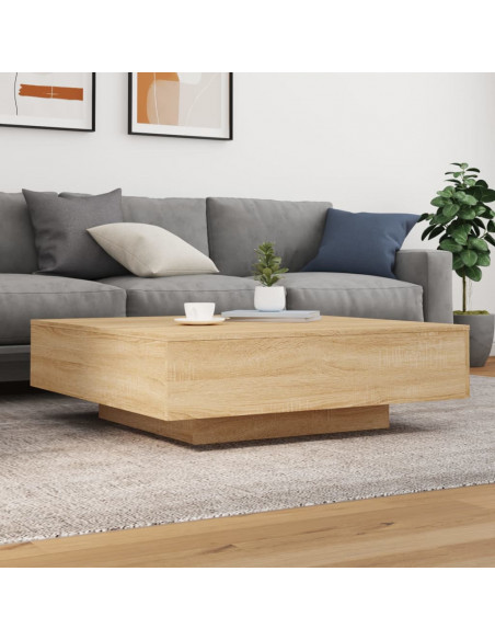 Tavolino Salotto Rovere Sonoma 100x100x31 cm Legno Multistrato