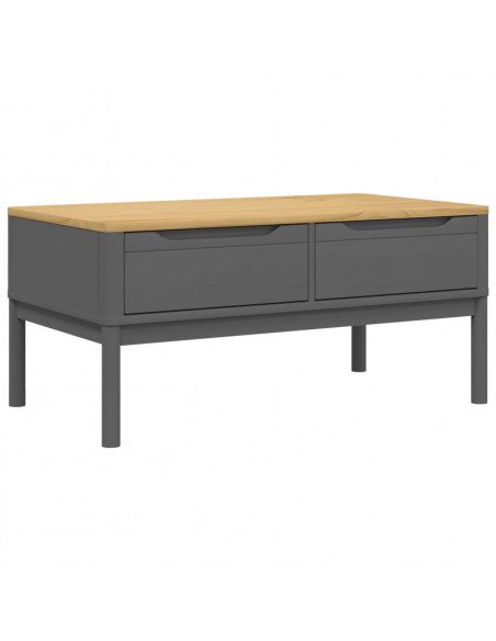Tavolino FLORO Grigio 99x55,5x45 cm in Legno di Pino