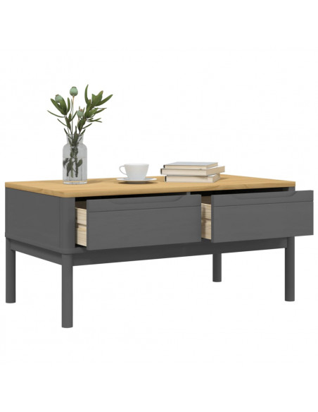 Tavolino FLORO Grigio 99x55,5x45 cm in Legno di Pino