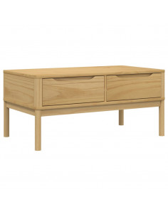 Tavolino FLORO Marrone Cera 99x55,5x45 cm in Legno di Pino 2