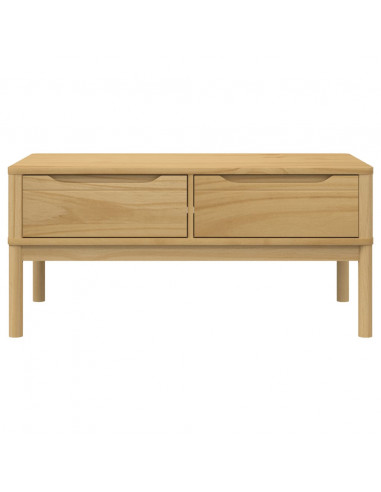 Tavolino FLORO Marrone Cera 99x55,5x45 cm in Legno di Pino