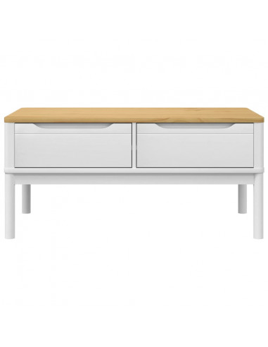 Tavolino FLORO Bianco 99x55,5x45 cm in Legno di Pino