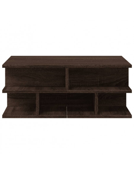 Tavolino da Salotto Rovere Marrone 70x70x29cm Legno Multistrato