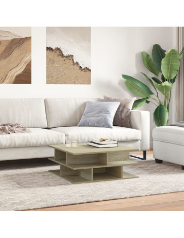 Tavolino da Salotto Rovere Sonoma 70x70x29 cm Legno Multistrato