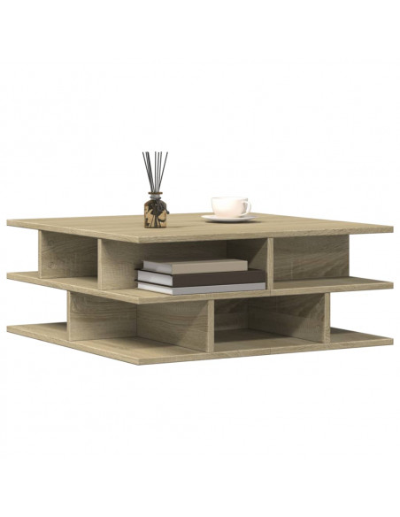 Tavolino da Salotto Rovere Sonoma 70x70x29 cm Legno Multistrato