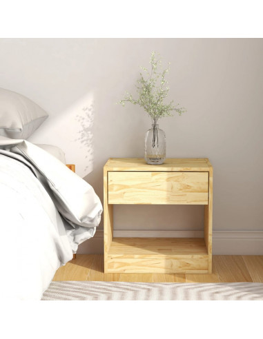 Comodini 2 pz 40x31x40 cm in Legno Massello di Pino