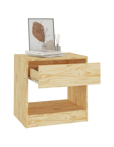 Comodini 2 pz 40x31x40 cm in Legno Massello di Pino