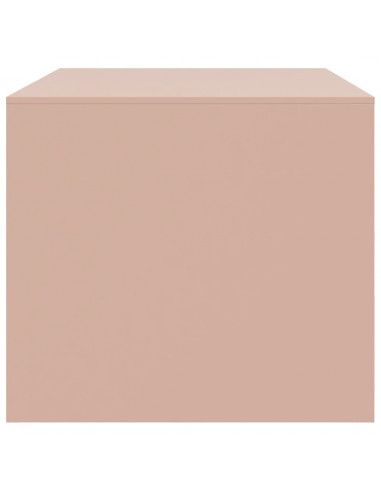 Tavolino da Salotto Rosa 67x50x44 cm in Acciaio