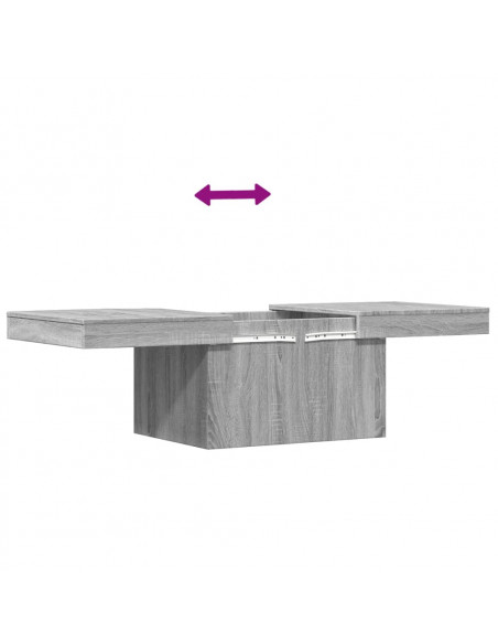 Tavolino da Salotto Grigio Sonoma 100x55x40cm Legno Multistrato