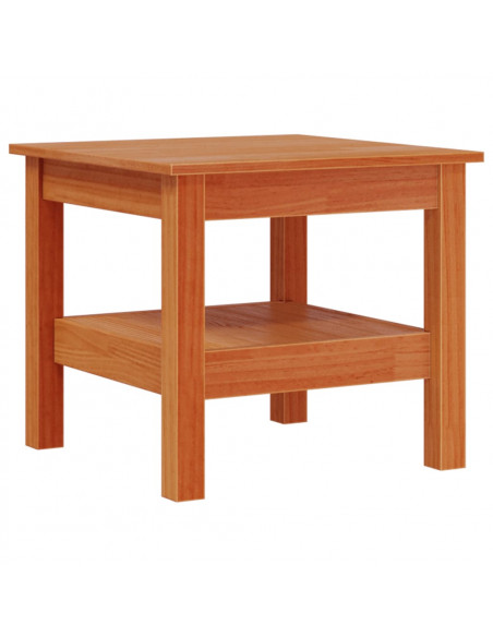 Tavolino da Salotto Marrone Cera 45x45x40cm Legno Massello Pino