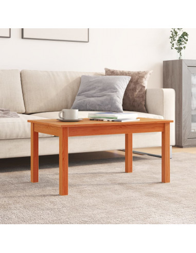 Tavolino da Salotto Marrone Cera Legno Massello di Pino