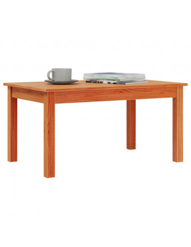 Tavolino da Salotto Marrone Cera Legno Massello di Pino