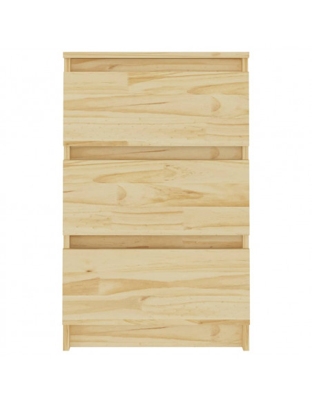 Comodini 2 pz 40x29,5x64 cm in Legno Massello di Pino