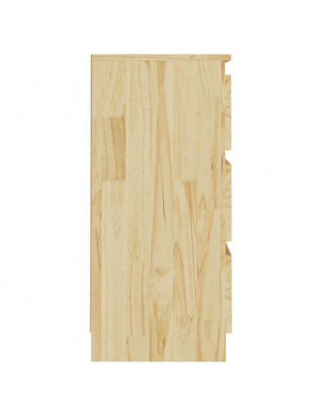 Comodini 2 pz 40x29,5x64 cm in Legno Massello di Pino