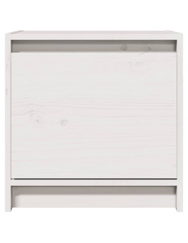 Comodini 2 pz Bianchi 40x30,5x40 cm in Legno Massello di Pino