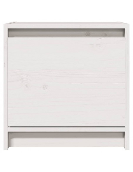Comodini 2 pz Bianchi 40x30,5x40 cm in Legno Massello di Pino