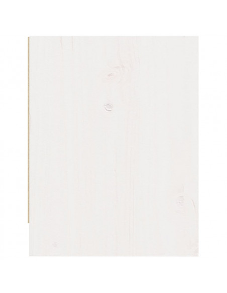Comodini 2 pz Bianchi 40x30,5x40 cm in Legno Massello di Pino