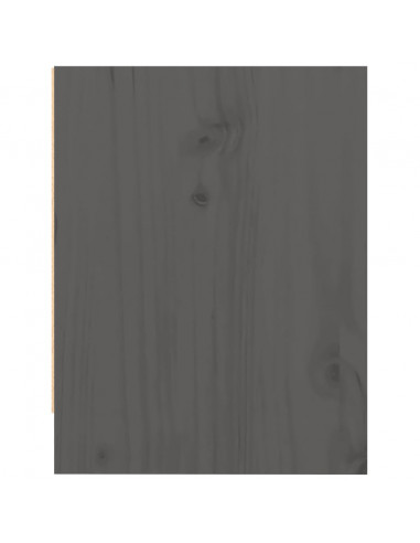 Comodini 2 pz Grigi 40x30,5x40 cm in Legno Massello di Pino