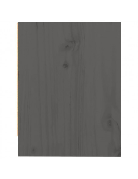 Comodini 2 pz Grigi 40x30,5x40 cm in Legno Massello di Pino