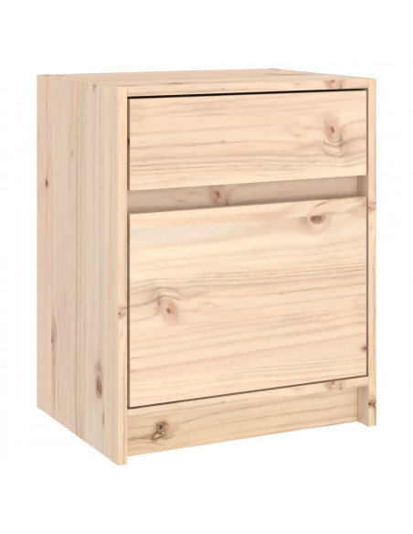 Comodini 2 pz 40x31x50 cm in Legno Massello di Pino