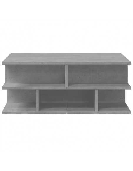 Tavolino da Salotto Grigio Cemento 70x70x29cm Legno Multistrato