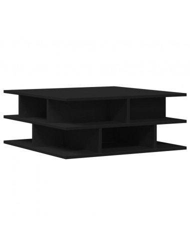 Tavolino da Salotto Nero 70x70x29 cm in Legno Multistrato