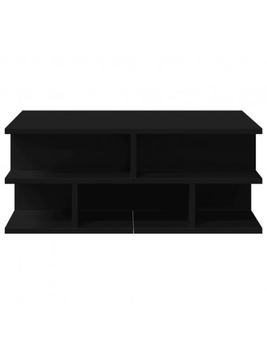 Tavolino da Salotto Nero 70x70x29 cm in Legno Multistrato