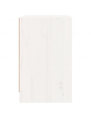 Comodini 2 pz Bianchi 40x31x50 cm in Legno Massello di Pino