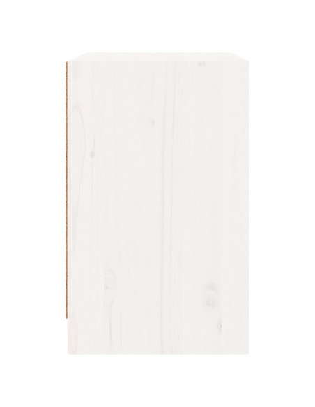 Comodini 2 pz Bianchi 40x31x50 cm in Legno Massello di Pino
