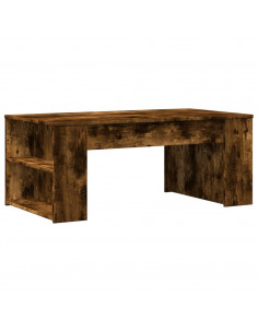 Tavolino da Salotto Rovere Fumo 102x55x42 cm Legno Multistrato 2