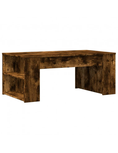 Tavolino da Salotto Rovere Fumo 102x55x42 cm Legno Multistrato