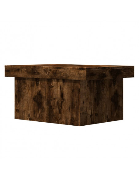 Tavolino da Salotto Rovere Fumo 100x55x40 cm Legno Multistrato