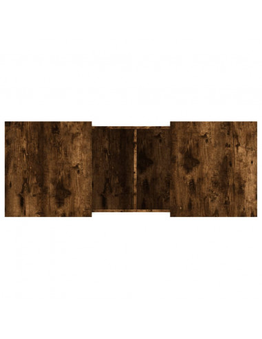 Tavolino da Salotto Rovere Fumo 100x55x40 cm Legno Multistrato