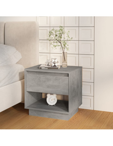 Comodini 2 pz Grigio Cemento 45x34x44 cm in Truciolato