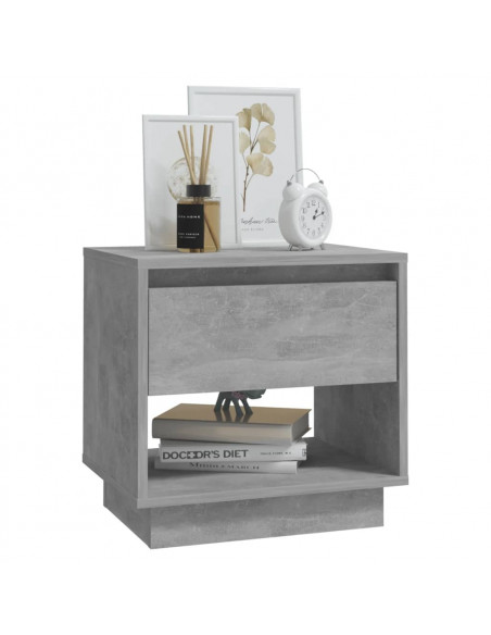 Comodini 2 pz Grigio Cemento 45x34x44 cm in Truciolato